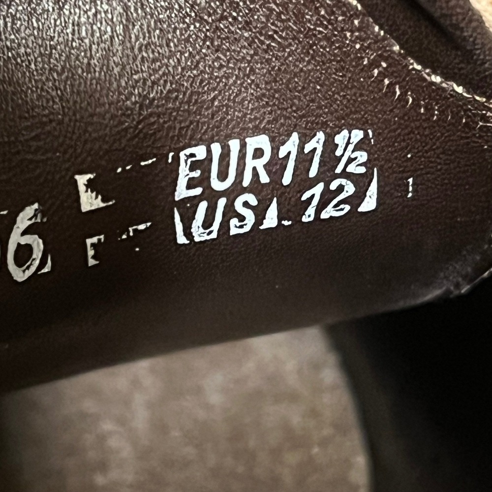 Mephisto Men Brown Leather Walking‎ Shoes Sneakers Made France worn Once size 12 - Picture 2 of 13